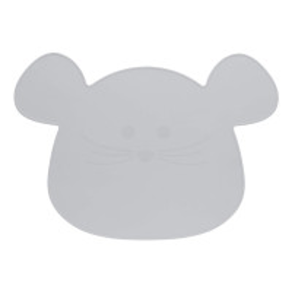 Image de 'Set de table  Silicone Little Chums Mouse grey'