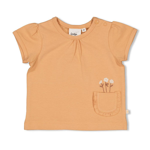 Image de 'T-shirt - Flower Field Abrikoos 74'
