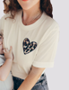 Image de 'T-shirt d'allaitement COEUR LEOPARD XL'