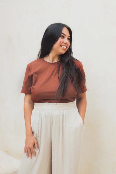 Image de 'T-shirt d'allaitement MARRON S'