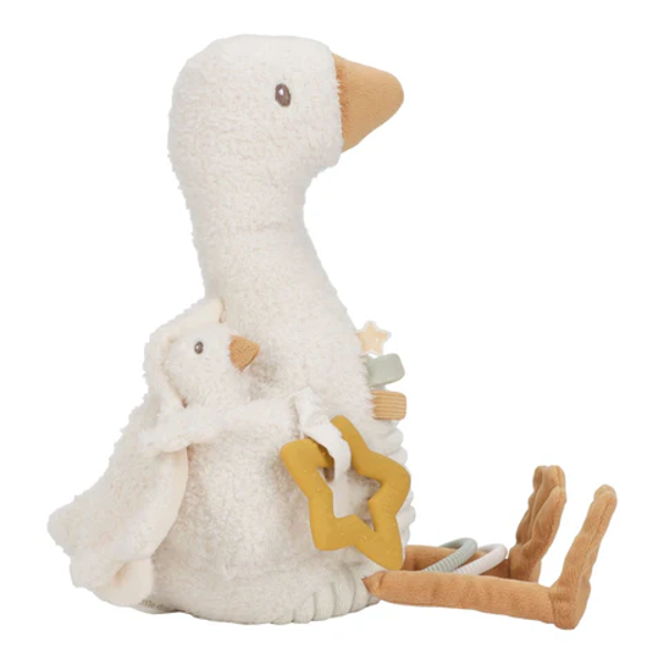 Bild von Peluche d'activité Oie - Blanc - Petite Oie